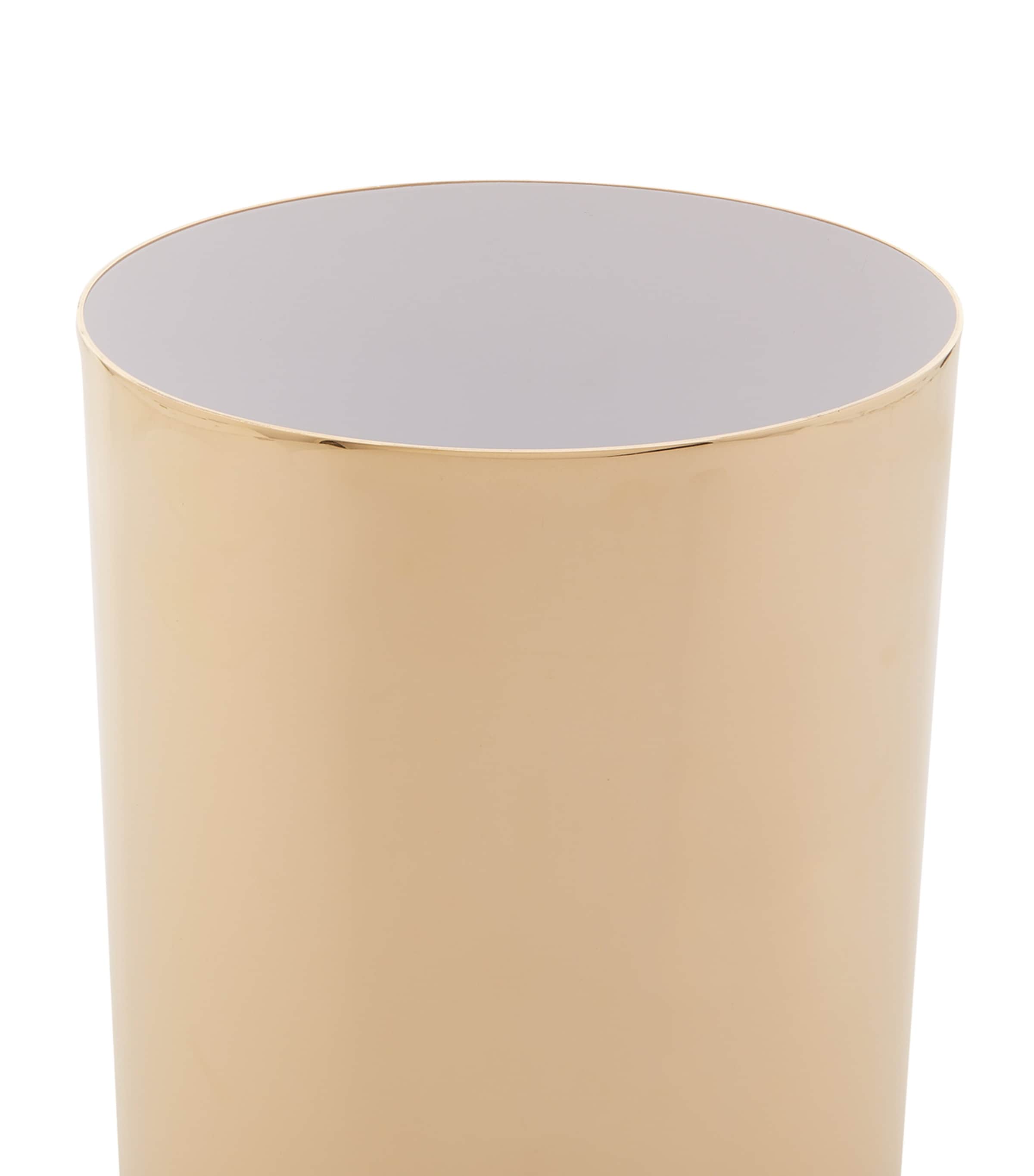 Zodiac cylinder gold-plated bathroom bin (British brand)