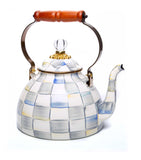 MacKenzie-Childs Sterling Check 3-Quart Tea Kettle, imported from the UK