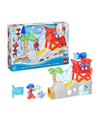 Marvel Spider-Man Water-Webs Spidey Island playset, imported from the UK