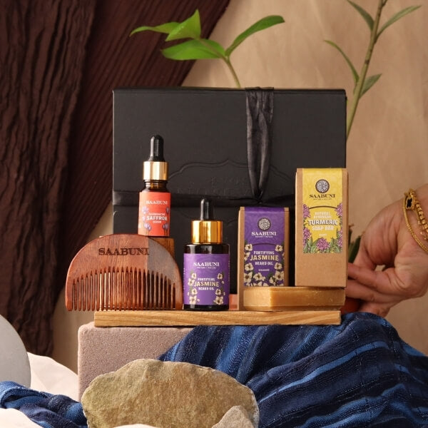 Saabuni Men's Essential Grooming Gift Set, imported from the UK