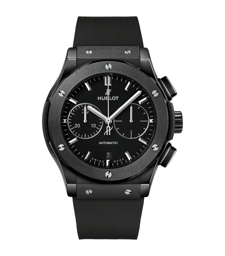 Hublot Ceramic Classic Fusion Chronograph Black Magic Watch 45mm (British brand)