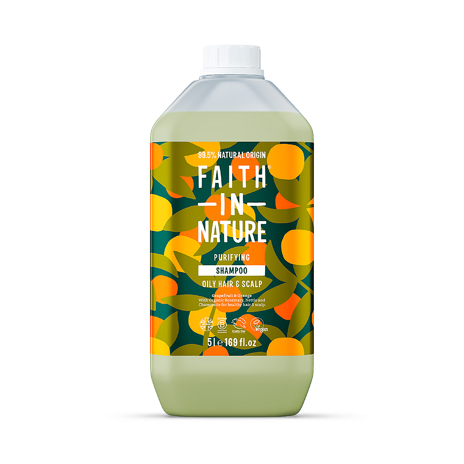 Faith In Nature Shampoo Grapefruit Orange 5L - British product