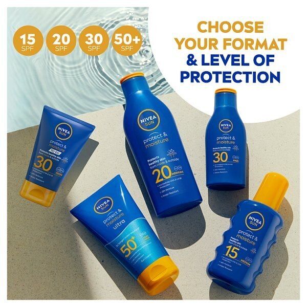 NIVEA SUN Suncream Lotion SPF 50 Protect & Moisture 100ml GOODS Superdrug   