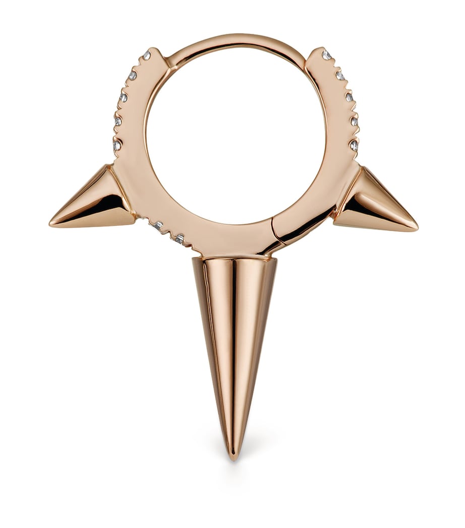 Maria Tash faceted triple spike hoop earring 8mm, UK version