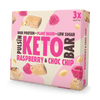 Pulsin keto bar raspberry & choc chip 3x30g, imported from the UK