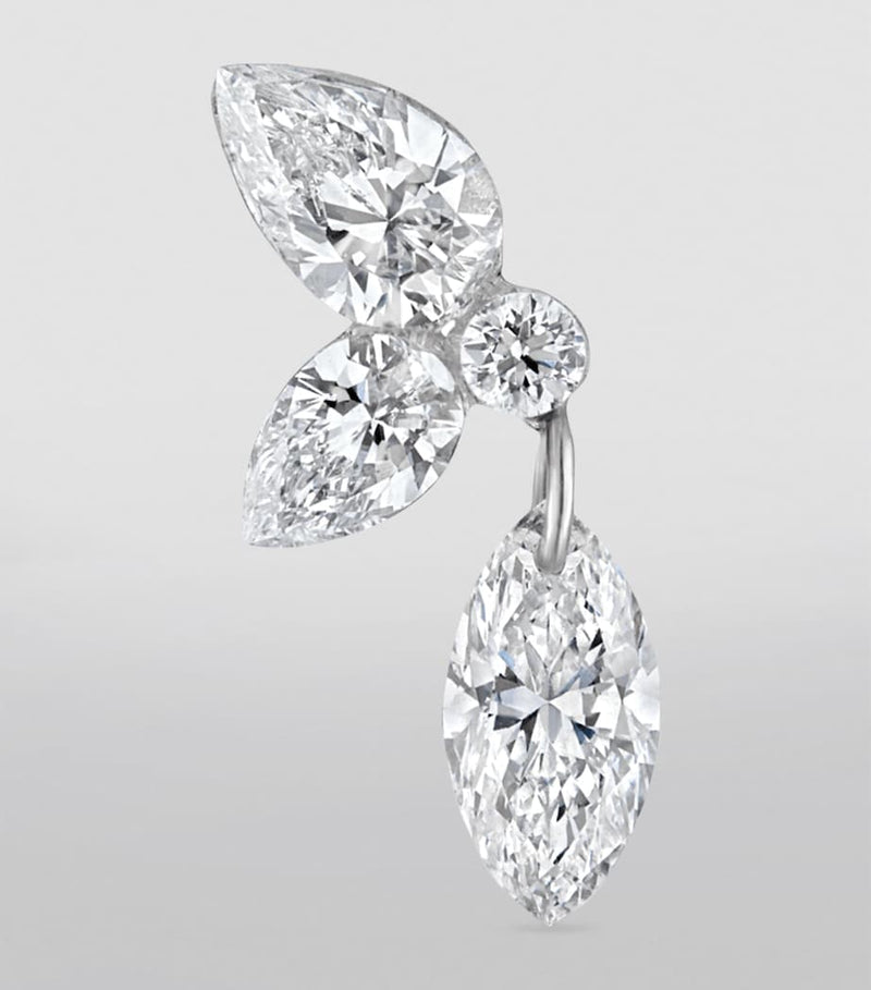 Maria Tash Grand Marquise Pear Diamond Echo earring 10.5mm Direction B, UK version