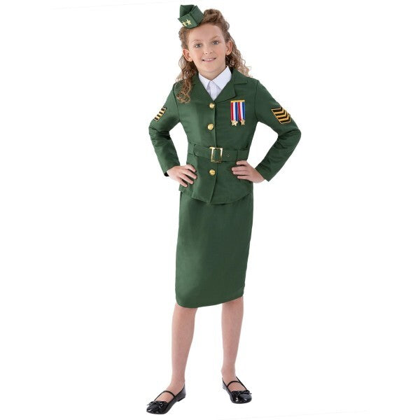 Smiffys WW2 Army Girl costume for children, UK version