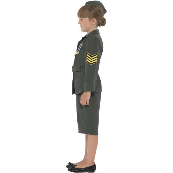 Smiffys WW2 Army Girl costume for children, UK version