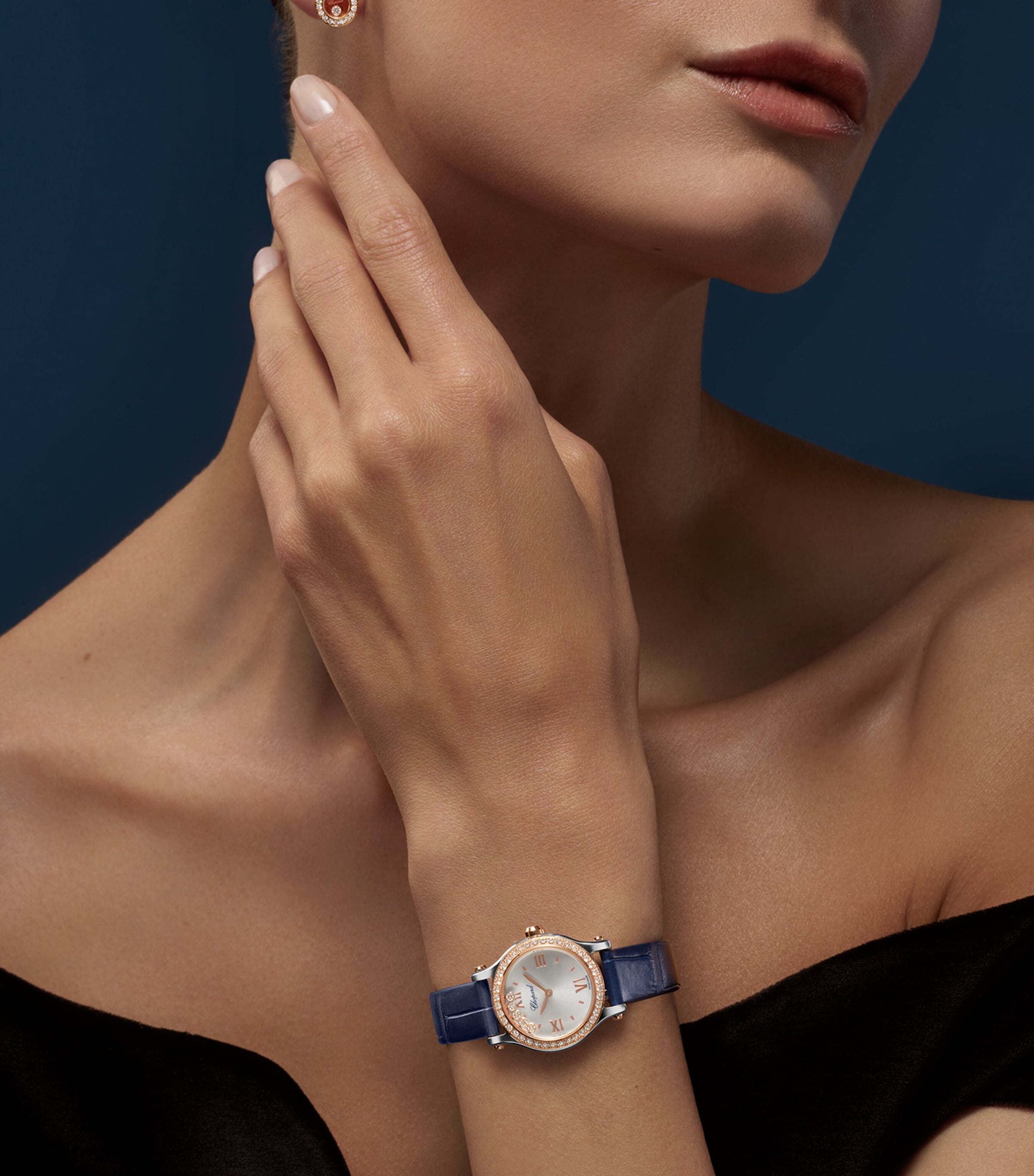 Chopard Happy Sport rose gold diamond watch 25mm, UK version