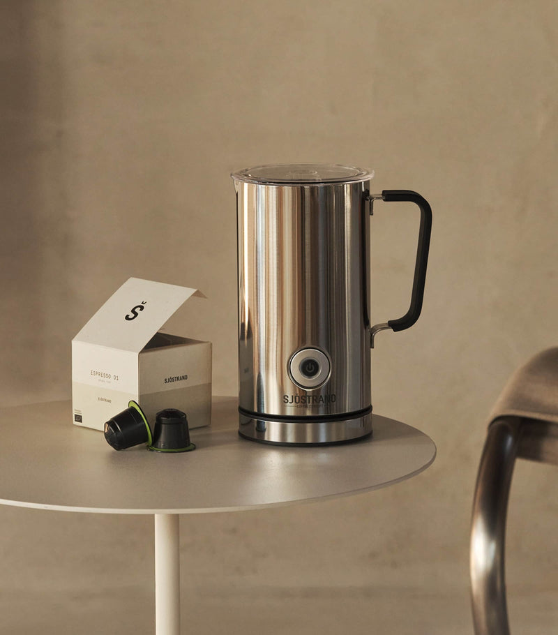 Sjöstrand stainless steel milk frother 300ml (British brand)