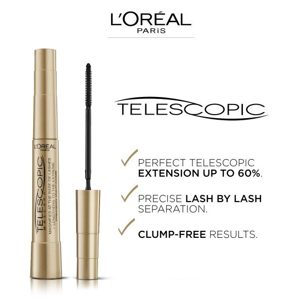 L'Oreal Paris Telescopic Mascara Black 8ml GOODS Superdrug   