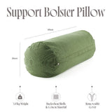 Myga yoga bolster pillow moss, UK version