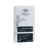 Whittard decaf Earl Grey tea bags 50 pack, imported from the UK