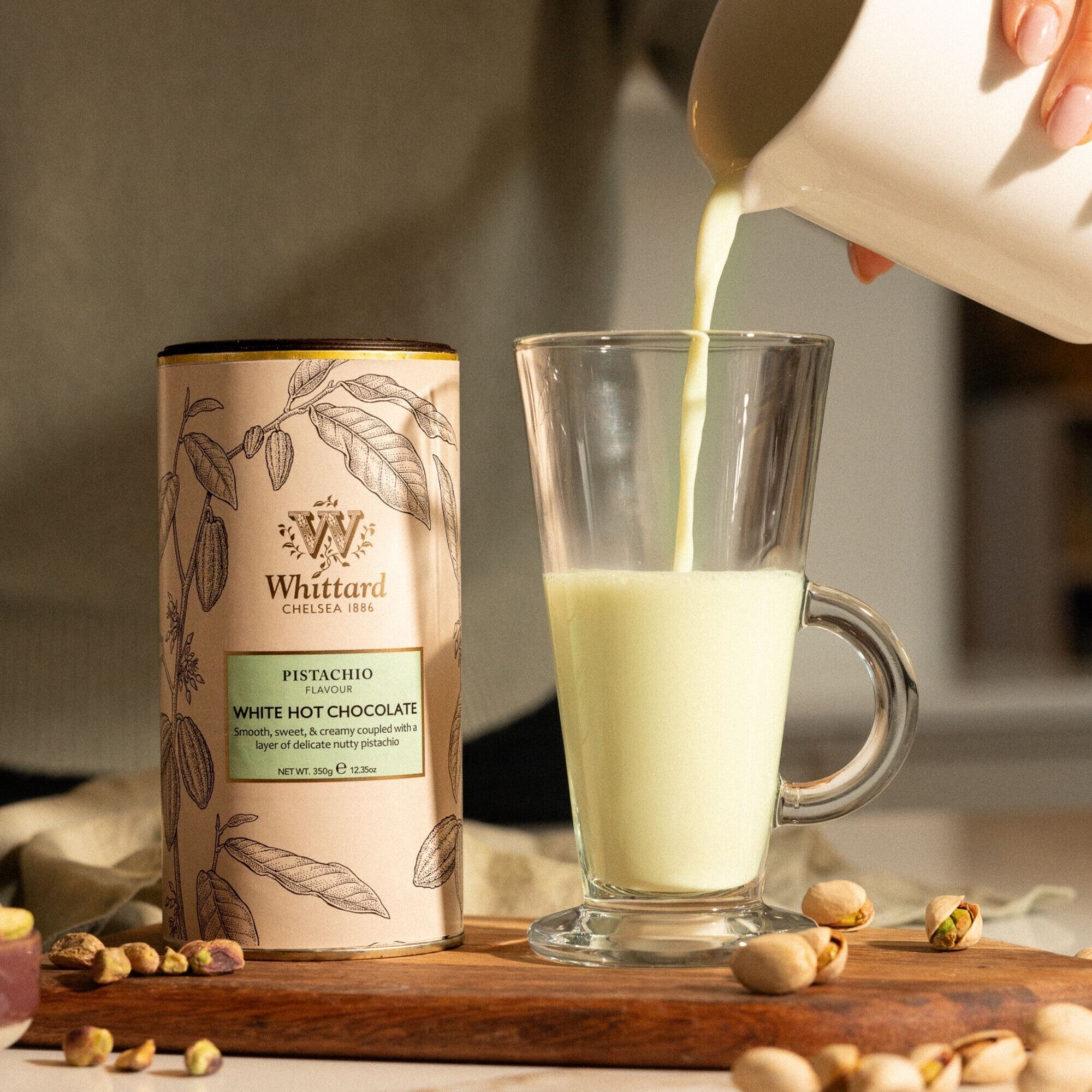 Whittard pistachio white hot chocolate 350g, UK version
