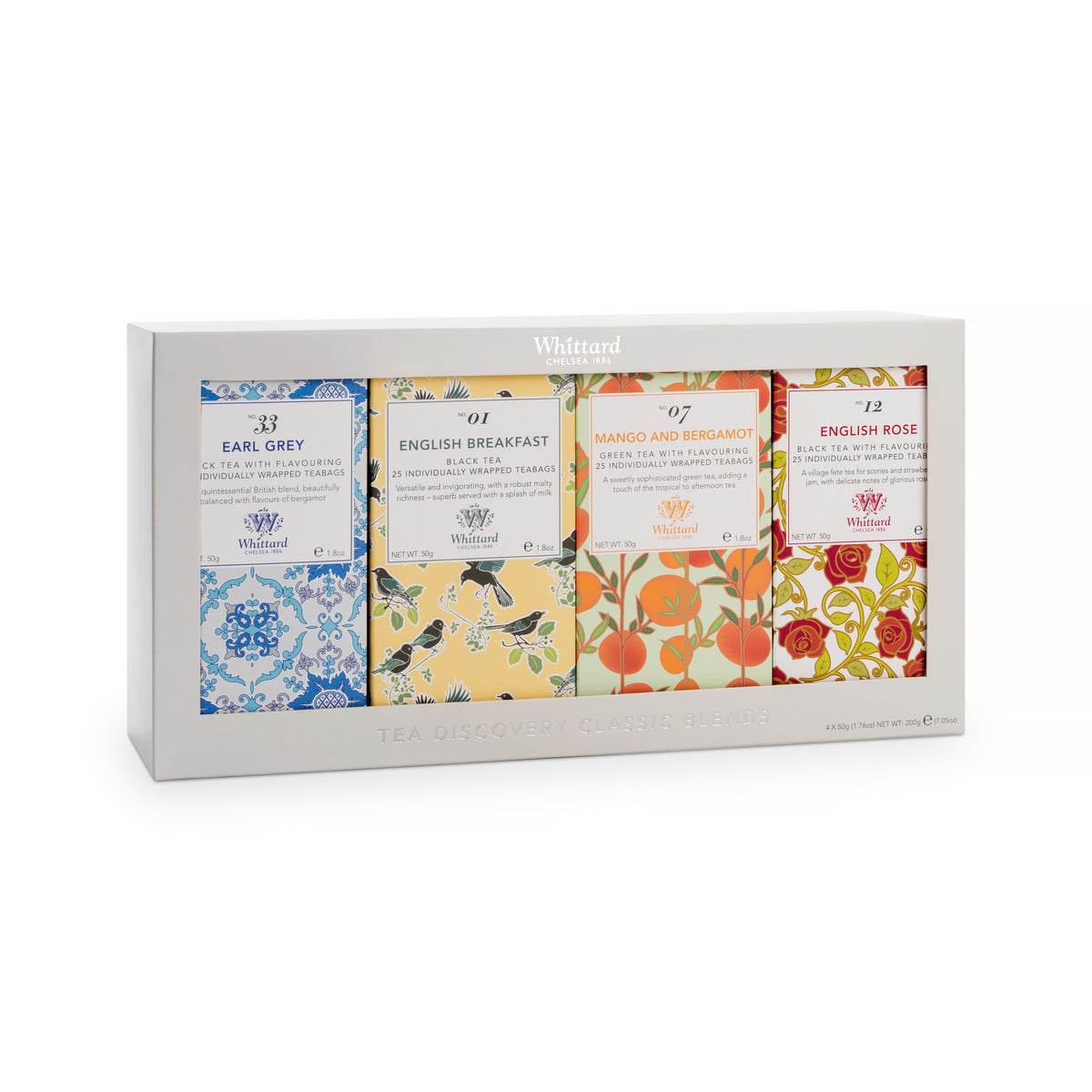 Whittard Tea Discovery Classic Blends Giftset 200g, British brand