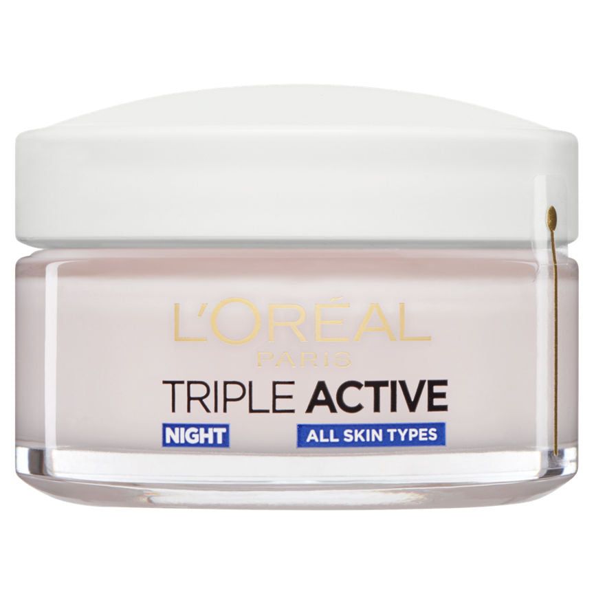 L'Oreal Paris Triple Active Night Hydrating Moisturiser Cream GOODS ASDA   