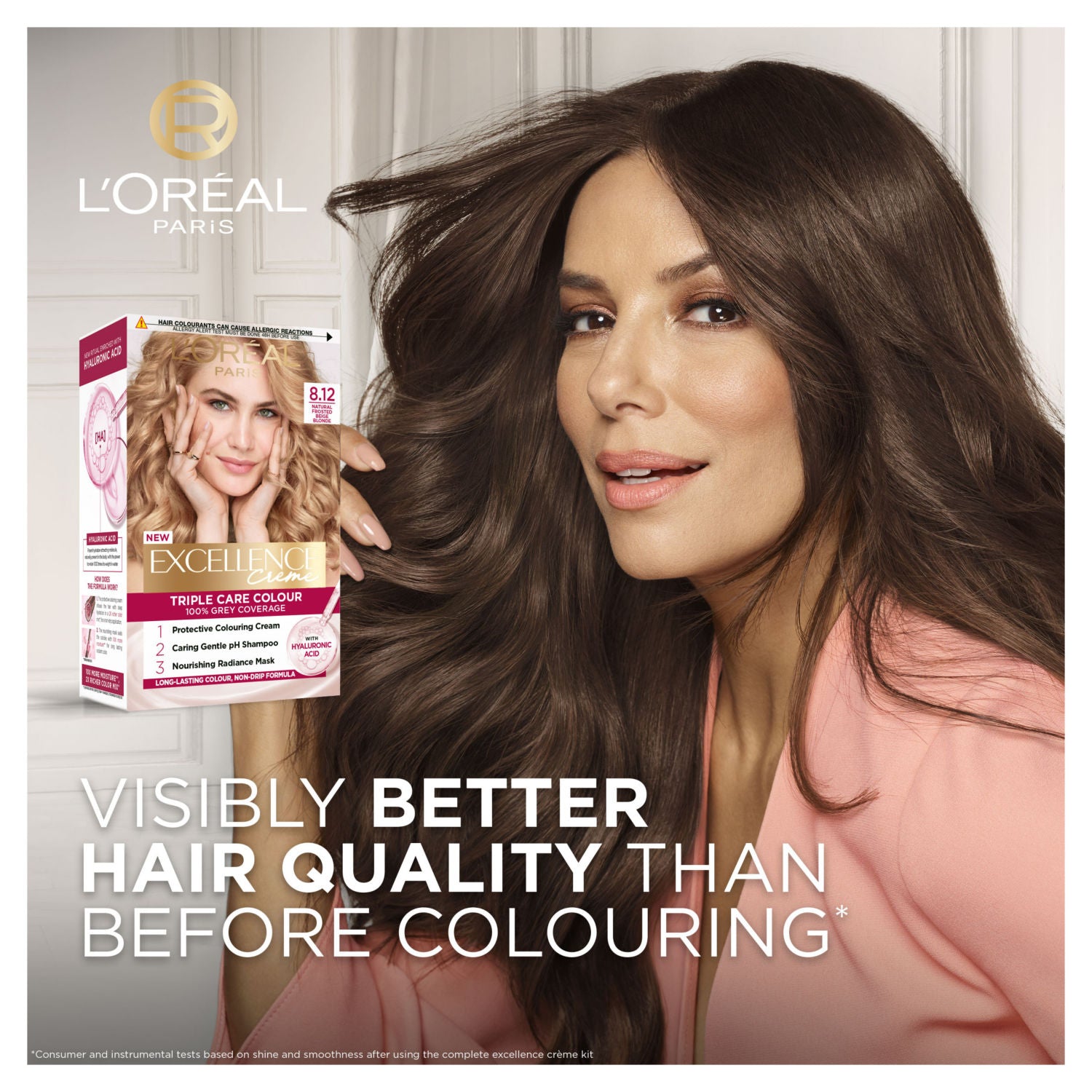 L'Oreal Excellence Crème 8.12 Frosted Beige Blonde hair colour, UK version