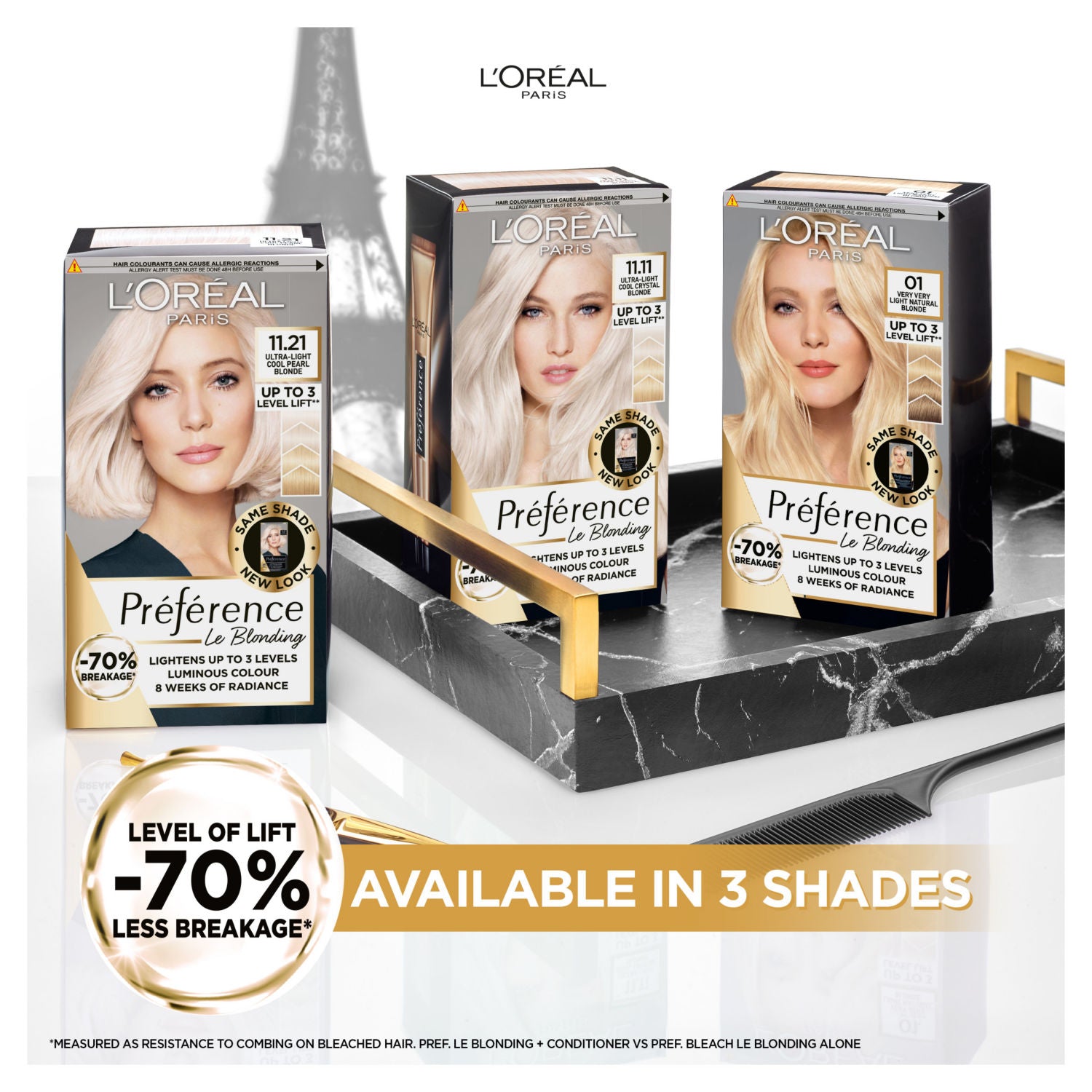 L'Oreal hair toner ultra-light cool crystal blonde, UK version