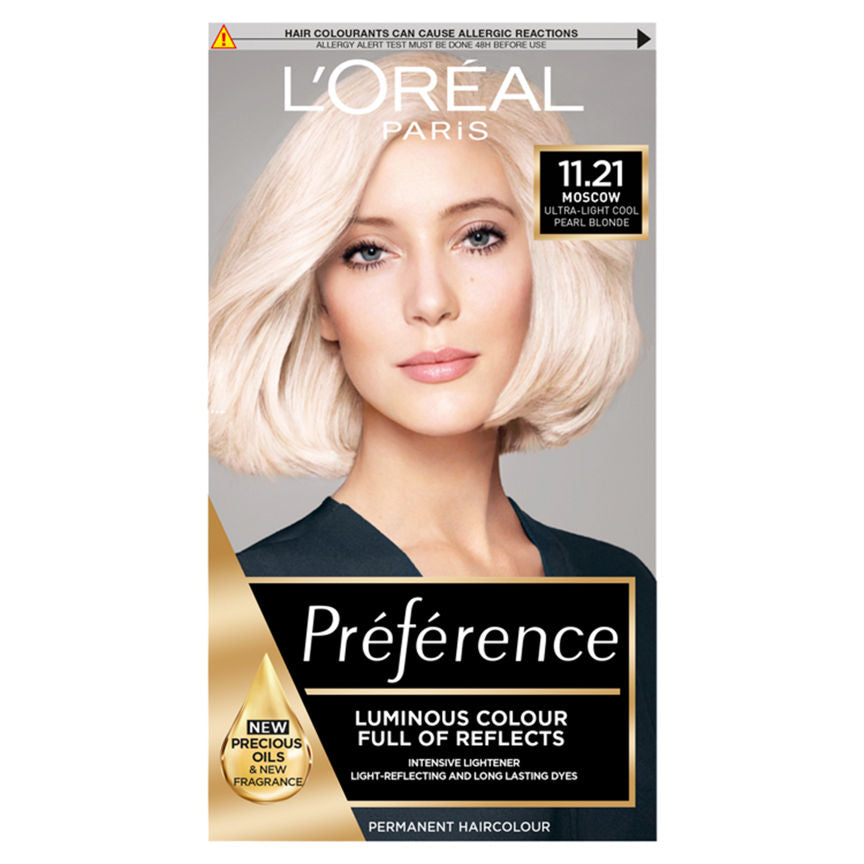 L'Oreal Preference Hair Dye Long Lasting Luminous Permanent Hair Colour 11.21 Moscow GOODS ASDA   