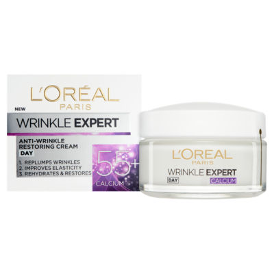 L'Oréal Paris anti-wrinkle day cream 55+ with calcium 50ml, UK version