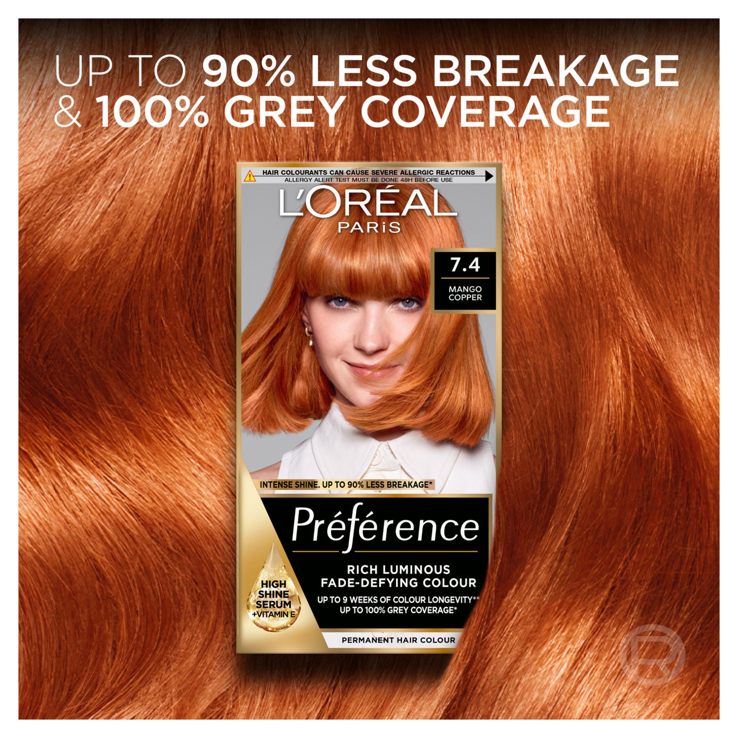 L'Oreal Preference Mango Copper permanent hair colour, UK version