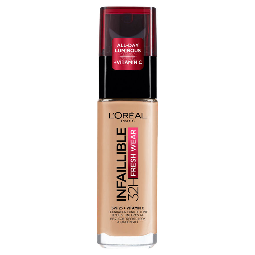 L'Oreal Paris Infallible 24hr Freshwear Liquid Foundation 200 Golden Sand GOODS ASDA   