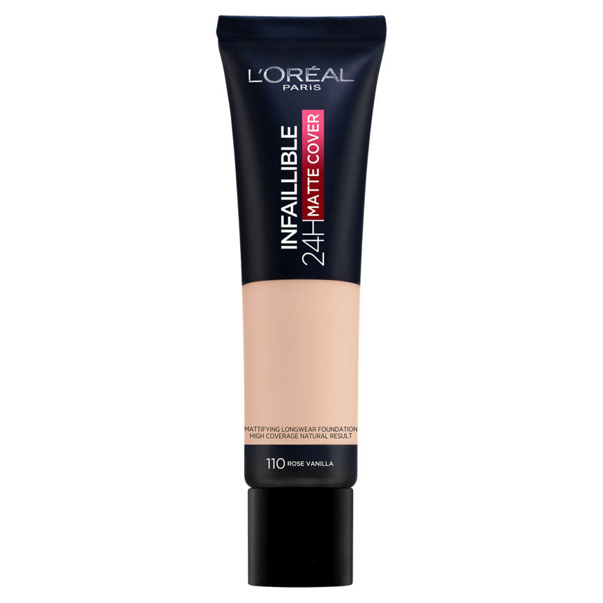 L'Oreal Paris Infallible 24H Matte Liquid Foundation 110 Rose Vanilla SPF 18 GOODS ASDA   