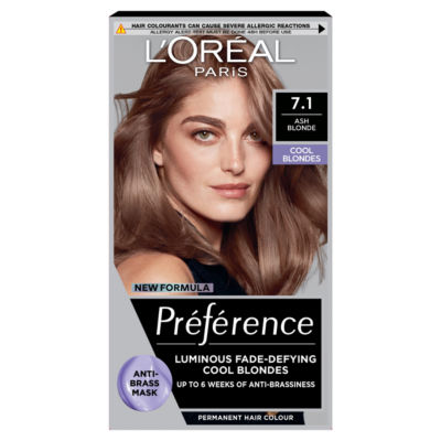 L'Oreal Preference 7.1 Ash Blonde Permanent Hair Colour
