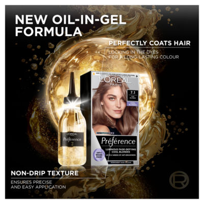L'Oreal hair colour 7.1 Ash Blonde, UK version
