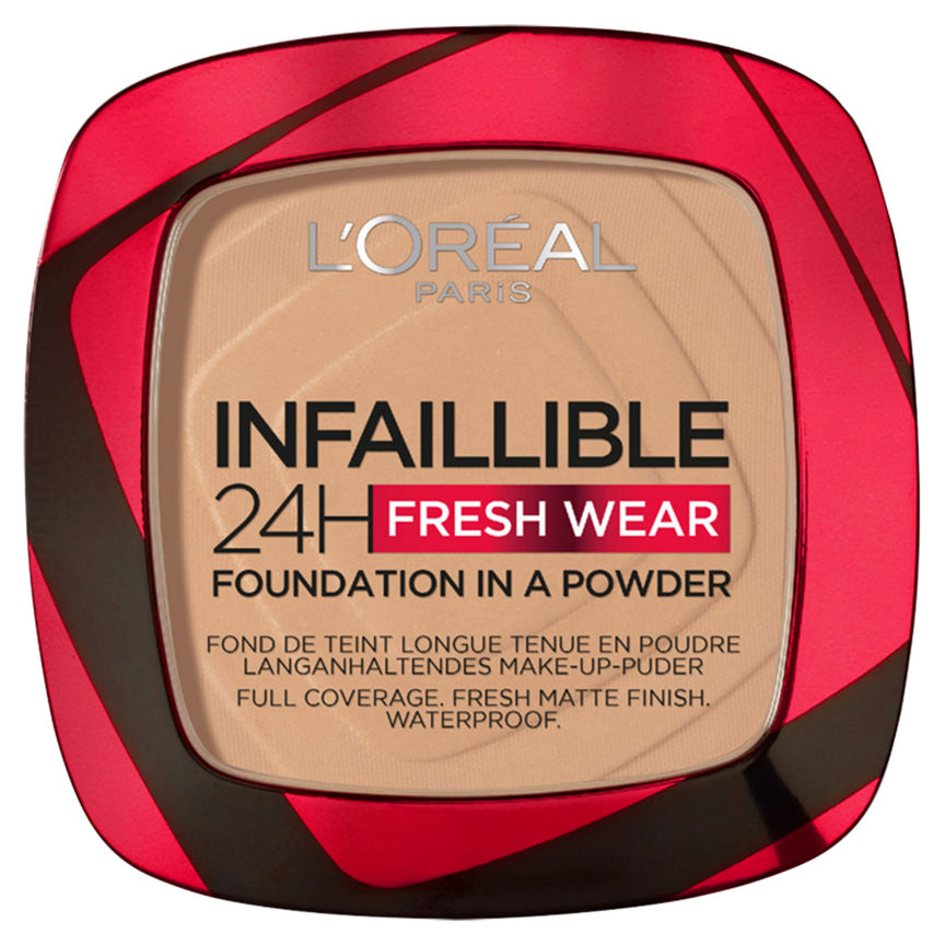 L'Oreal Paris Infallible 24H Fresh Wear Foundation in a Powder Shade 140 Golden Beige