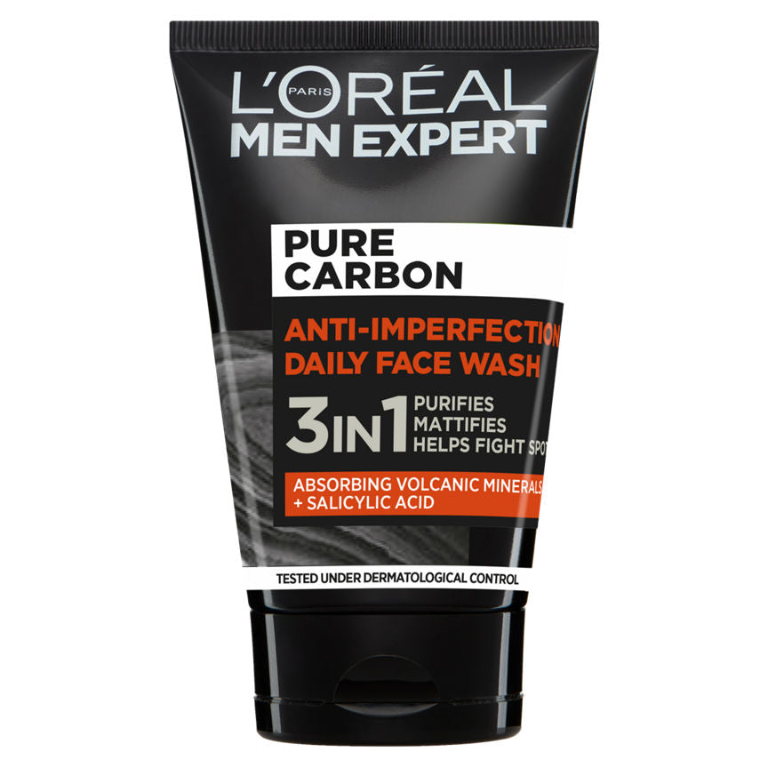 L'Oreal Men Expert Pure Carbon 3 in 1 Daily Face Wash GOODS ASDA   