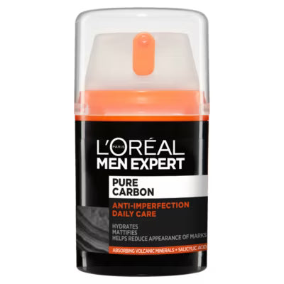 L'Oreal Men Expert Pure Carbon Anti-Spot Exfoliating Daily Face Cream 50ml, UK version