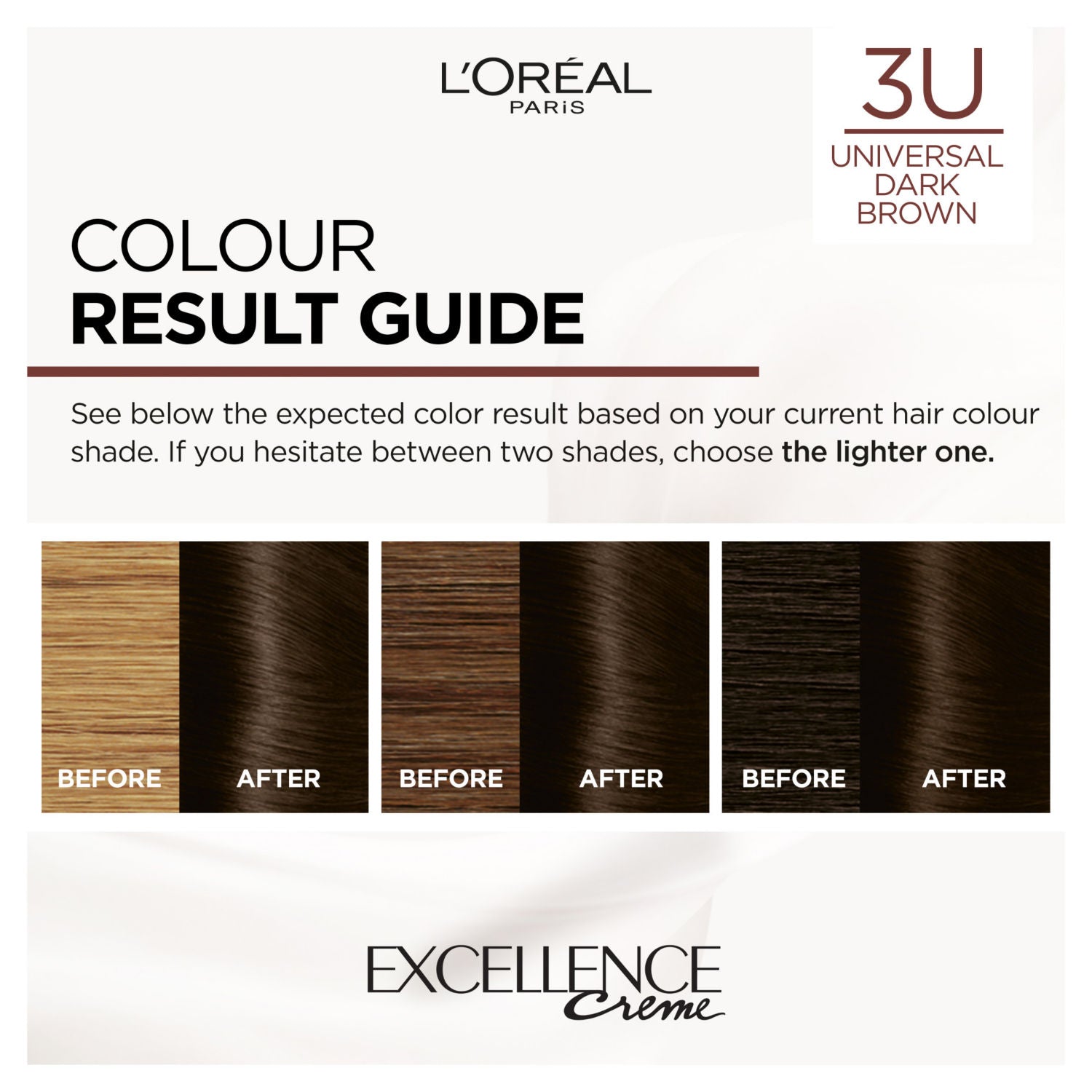 L'Oreal Excellence Nudes Dark Brown permanent hair colour, UK version