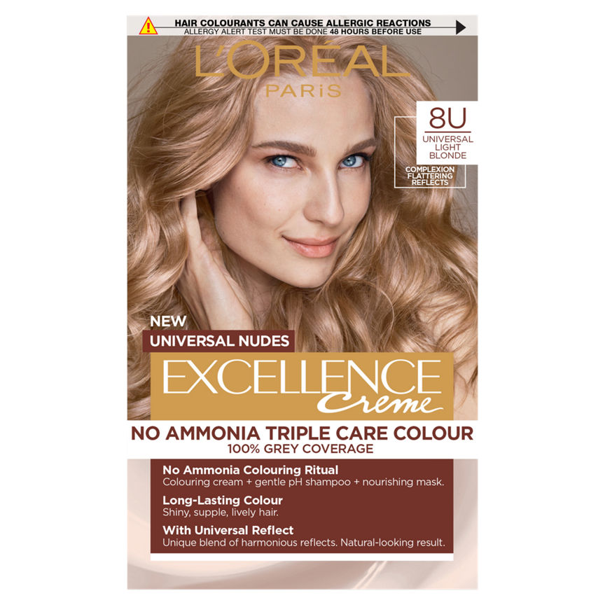 L'Oreal Excellence Universal Nudes Universal Light Blonde 8U GOODS ASDA   