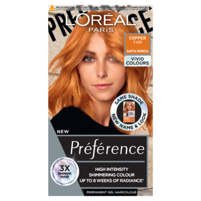 L'Oreal Preference Vivids Copper hair colour, UK version