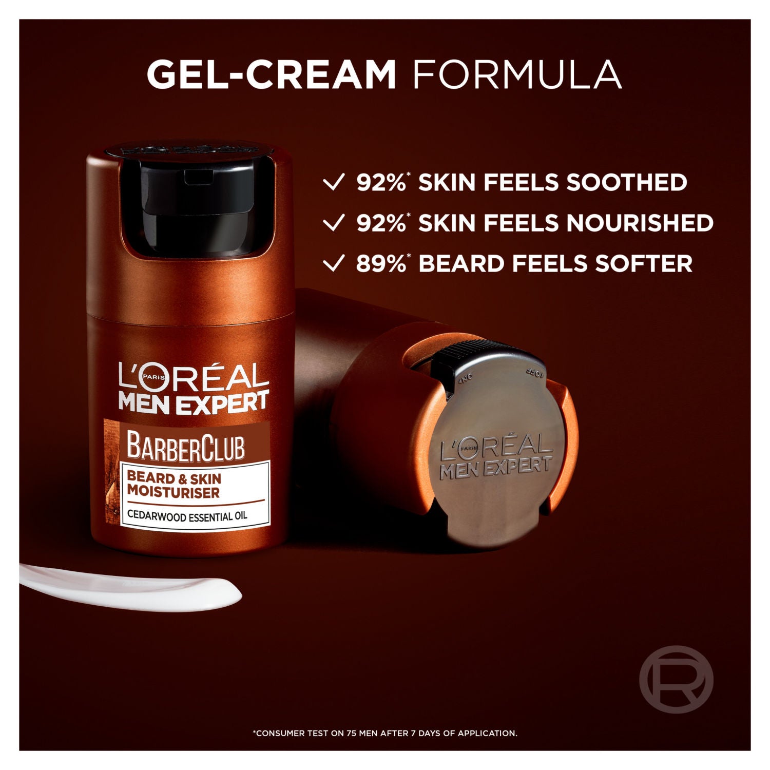 L'Oréal men's beard soothing gel moisturiser 50ml, UK version
