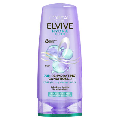 L'Oreal Elvive Hydra Pure 72h Rehydrating Conditioner 400ml