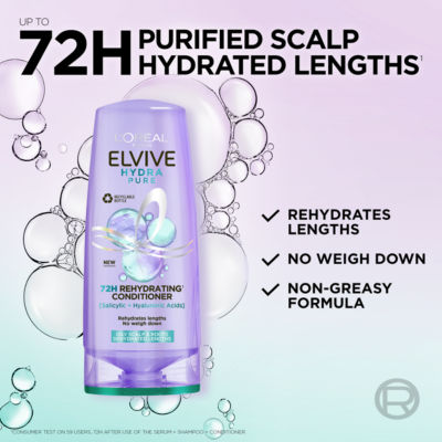 L'Oreal Elvive Hydra Pure 72h Rehydrating Conditioner 400ml