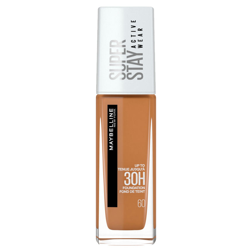 Maybelline Superstay Active Wear Full Coverage 30 Hour Long-Lasting Liquid Foundation 60 Caramel