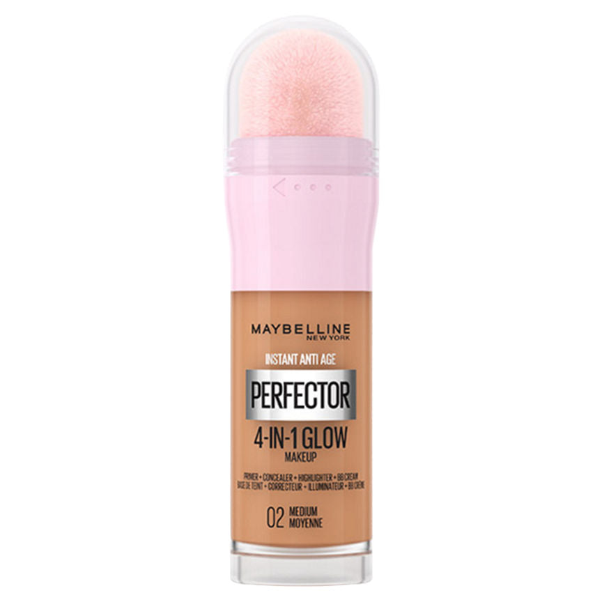 Maybelline Instant Anti Age Perfector 4-in-1 Glow Primer, Glow Finish, 02 Medium