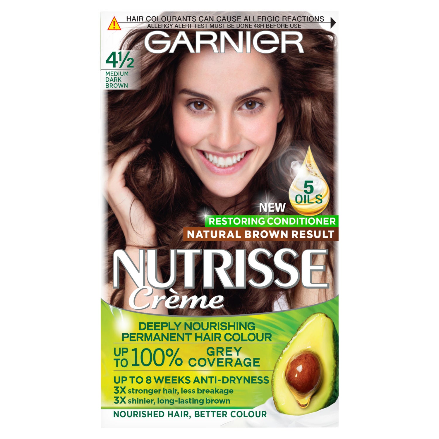 Garnier Nutrisse hair dye 4.5 Medium Dark Brown, UK version