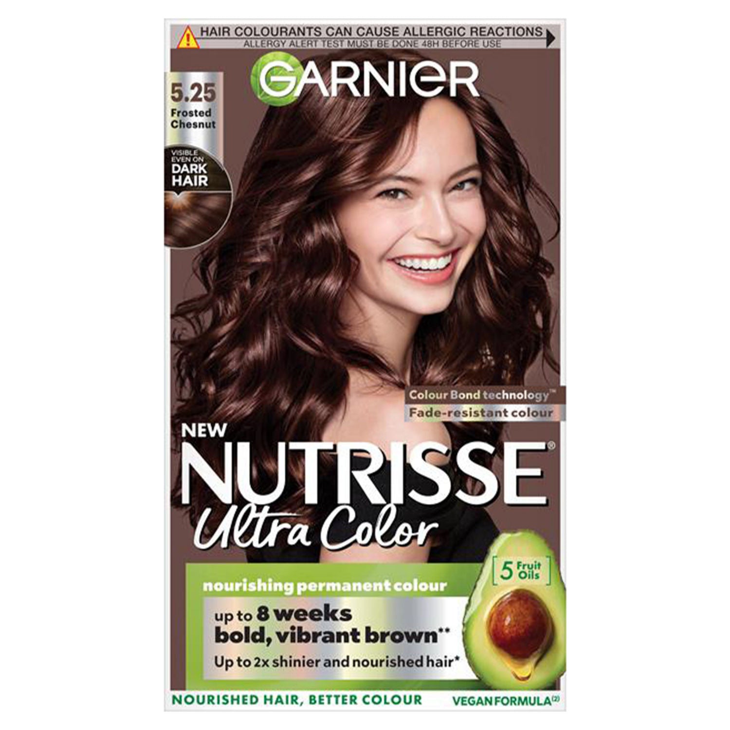 Garnier Nutrisse hair dye Frosted Chestnut Brown, UK version