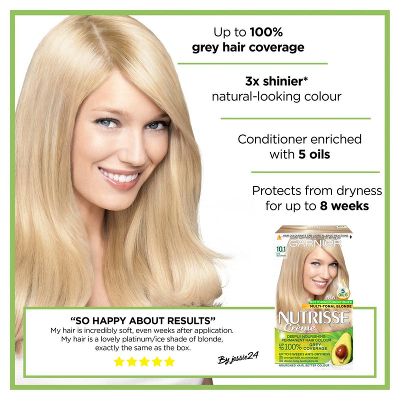 Garnier Nutrisse permanent hair dye 10.1 Ice Blonde British product