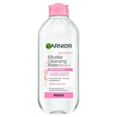 Garnier Micellar Water, Gentle face cleanser & Makeup Remover for Sensitive Skin, 400ml