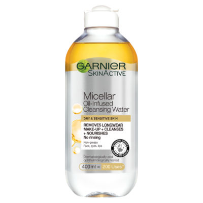 منظف الوجه الميسيلار بزيت ميسيلار من Garnier لإزالة المكياج المقاوم للماء 400 مل من ASDA - اشتري عبر الإنترنت من McGrocer