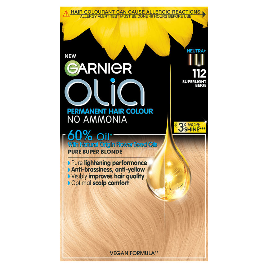 Garnier Olia 112 Super Light Beige Blond No Ammonia Permanent Hair Dye GOODS ASDA   