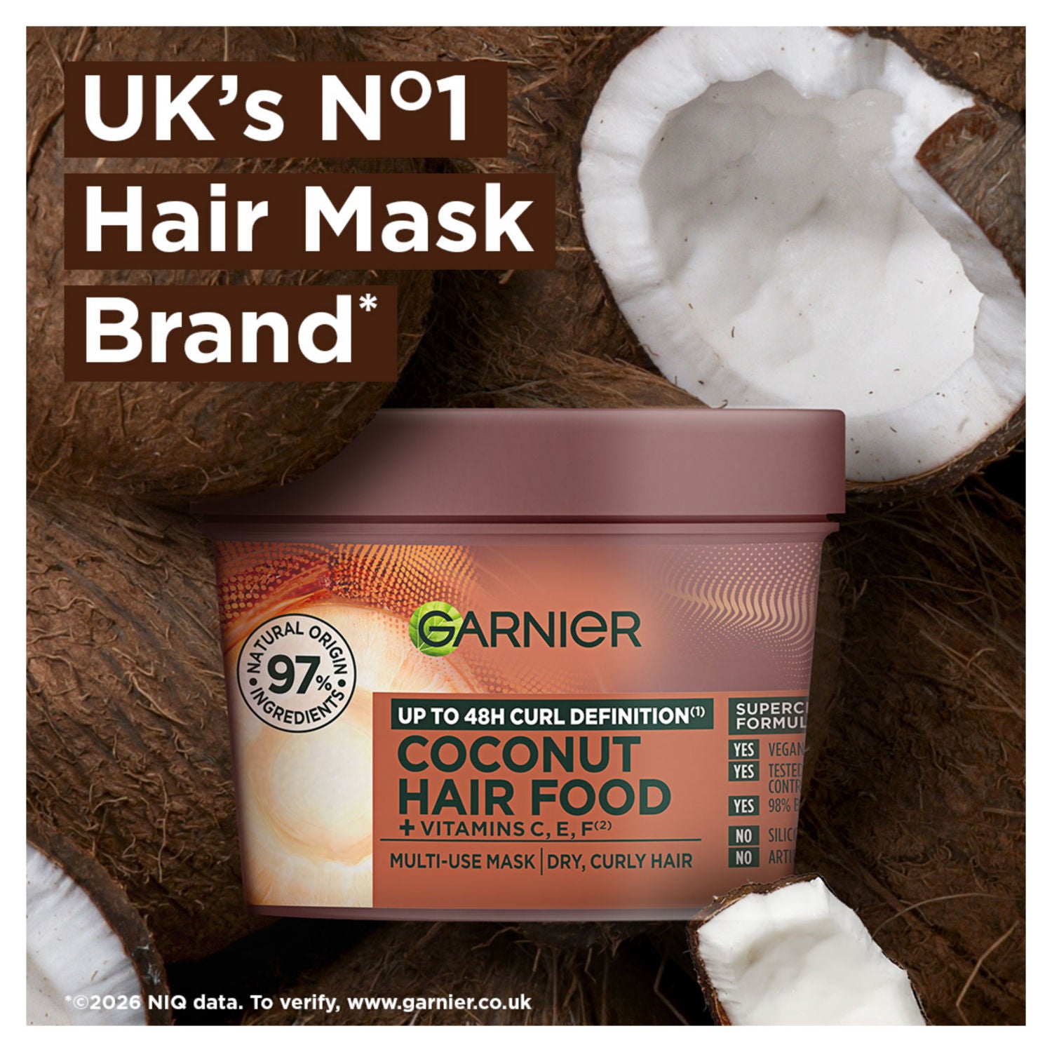 Garnier Coconut Hair Mask Treatment 400ml, UK version
