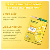 Garnier brightening and super hydrating vitamin c sheet mask 28g, UK version