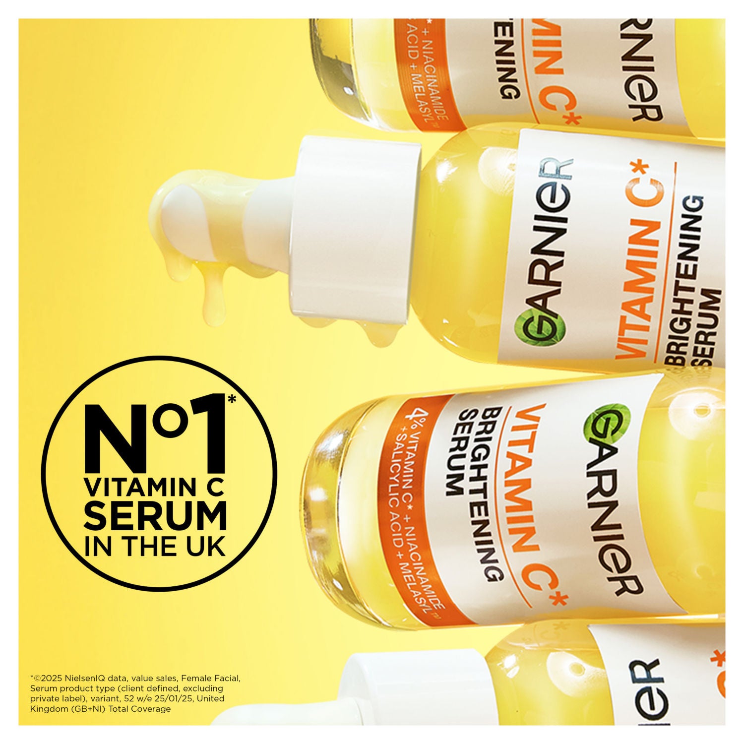 Garnier brightening serum with Vitamin C, Niacinamide, and Salicylic Acid 30ml - British product