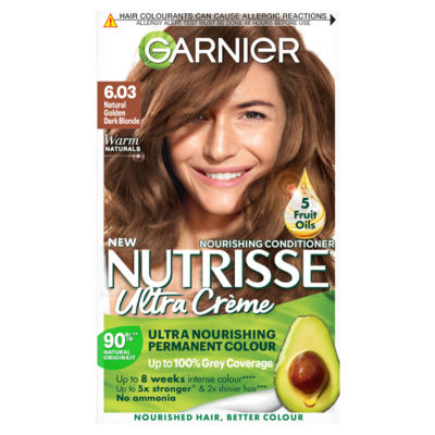 ASDA Garnier Nutrisse Ultra Crème Permanent Hair Dye Natural Golden Dark Blonde- Buy online at McGrocer